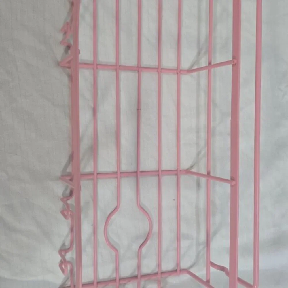 pink metal wire rust resistant coating shower‎ basket organizer storage caddy